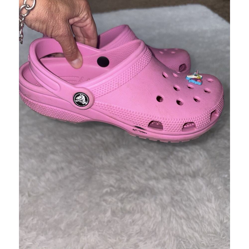 Crocs 5/7 Pink Classic Slip Ons. Great Pair. Comf